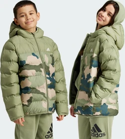 adidas Synthetic Down Allover Print Funktionsjacke tent green/night cargo (Junior)