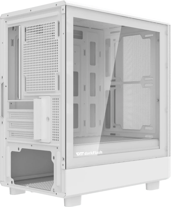DarkFlash DB330M Mesh White, Glasfenster
