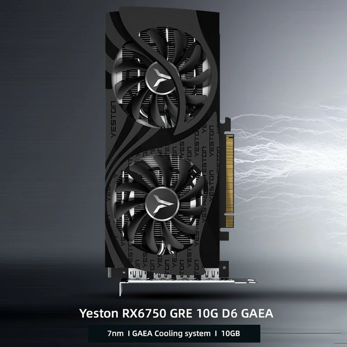 Yeston Radeon RX 6750 GRE 10G D6 GAEA, 10GB GDDR6, HDMI, 3x DP