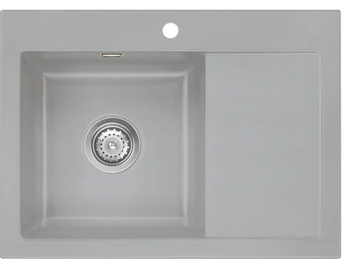 systemceram Mera 70 Einbau Becken links titan