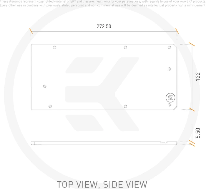 EK Water Blocks Quantum Line EK-Quantum Vector Red Devil RX 6800/6900 Backplate, Nickel