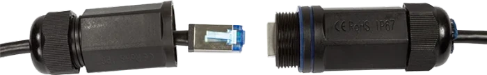 LogiLink Outdoor Patchkabel, Cat6a, S/FTP, RJ-45/RJ-45, 20m, schwarz