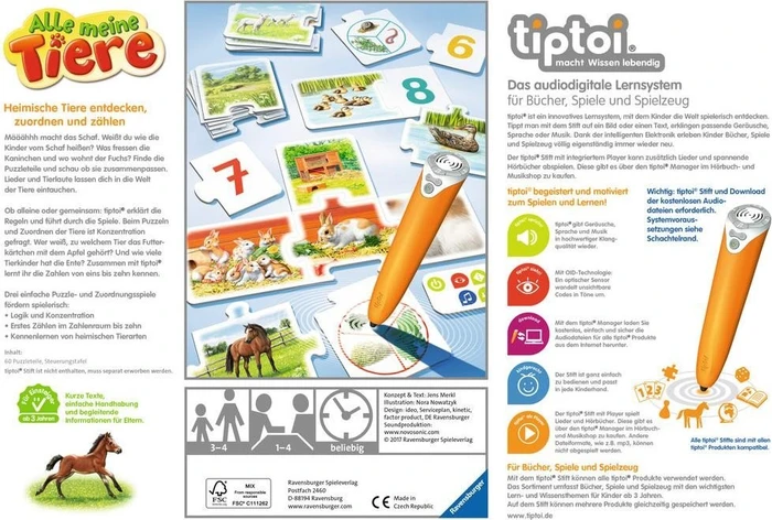 Ravensburger tiptoi Spiel: Alle meine Tiere