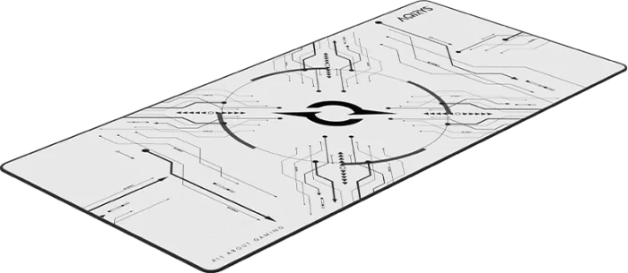 Aqirys Gruis White XL Mouse Pad, 900x400mm, Motiv weiß/schwarz