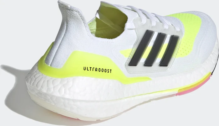 adidas Ultraboost 21 cloud white/core black/solar yellow (Damen)
