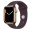 Apple Watch Series 7 (GPS + Cellular) 45mm Edelstahl gold mit Sportarmband Dunkelkirsch Vorschaubild