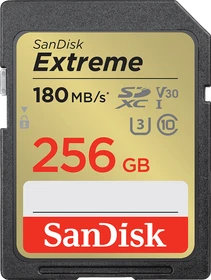 SanDisk Extreme R180/W130 256GB, UHS-I U3, Class 10