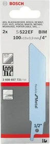 Bosch Professional S522EF Flexible for Metal Säbelsägeblatt, 100x0.9mm, 2 Stück