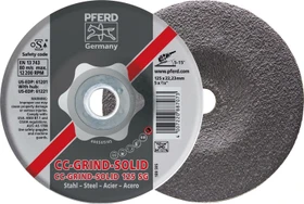 Pferd CC-GRIND-SOLID 125 SG STEEL CC-GRIND Schleifscheibe, 125x22.23mm, 10 Stück