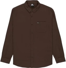 Quiksilver Motherfly Solid Hemd langarm chocolate brown (Herren)