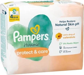 Pampers Harmonie protect & care Feuchttücher, 176 Stück (4x 44 Stück)