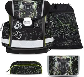 Belmil Classy Black Panther Schultaschen-Set, 4-tlg.