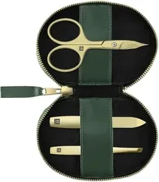 Zwilling Reißverschluss-Etui vegan Maniküre/Pediküre-Set 3-teilig grün