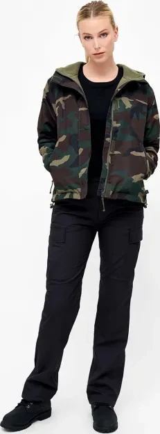 Brandit Windbreaker Frontzip Jacke woodland (Damen)