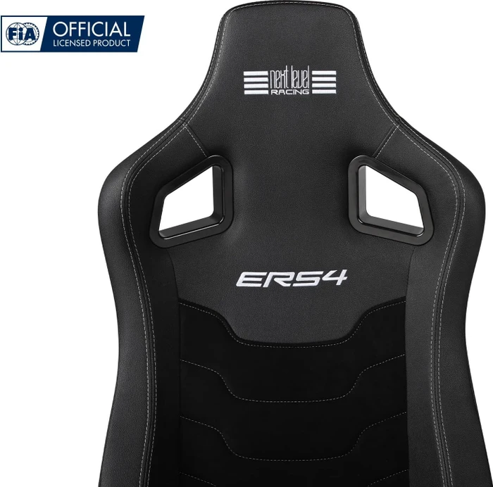 Next Level Racing ERS4 Elite Liegesitz, PU Leather & Suede Edition, schwarz