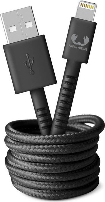 Fresh 'n Rebel USB-A to Lightning Cable 2.0m Storm Grey