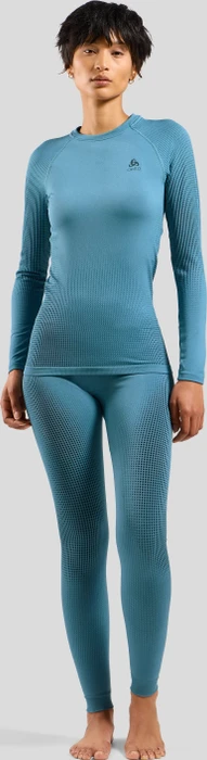 Odlo Performance Warm Eco Funktionsshirt langarm provincial blue (Damen)