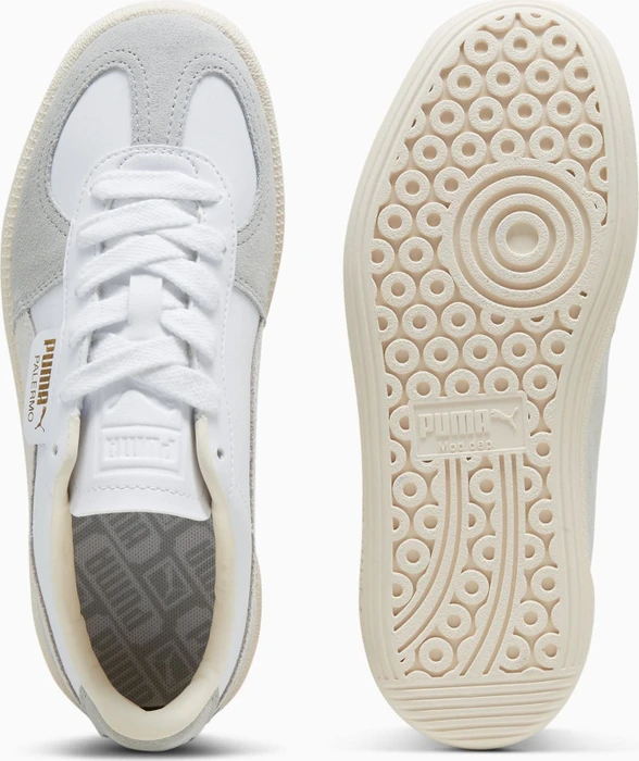 Puma Palermo Leather puma white/cool light gray/sugared almond (Junior)
