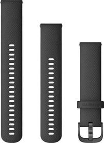 Garmin Schnellwechsel Ersatzarmband 20mm Silikon schwarz/slate 125-218mm