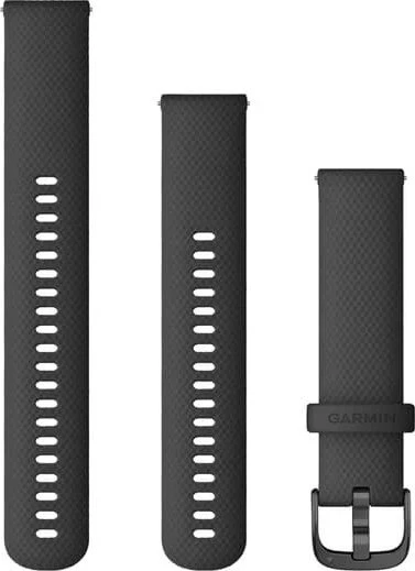 Garmin Schnellwechsel Ersatzarmband 20mm Silikon schwarz/slate 125-218mm