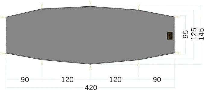 Tatonka Rokua 2 Floor Sheet LT 420x145cm Zeltunterlage