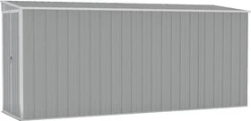 vidaXL Metall Anbau-Gerätehaus 118x382cm grau