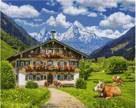 Schipper Arts & Crafts Malen nach Zahlen Bergbauernhof