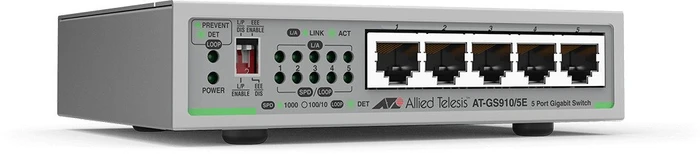 Allied Telesis CentreCOM GS910 Desktop Gigabit Switch, 5x RJ-45