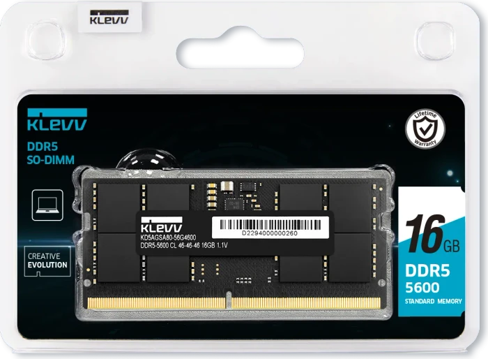 Klevv SO-DIMM 32GB Kit, DDR5-4800, CL40-40-40-77, retail