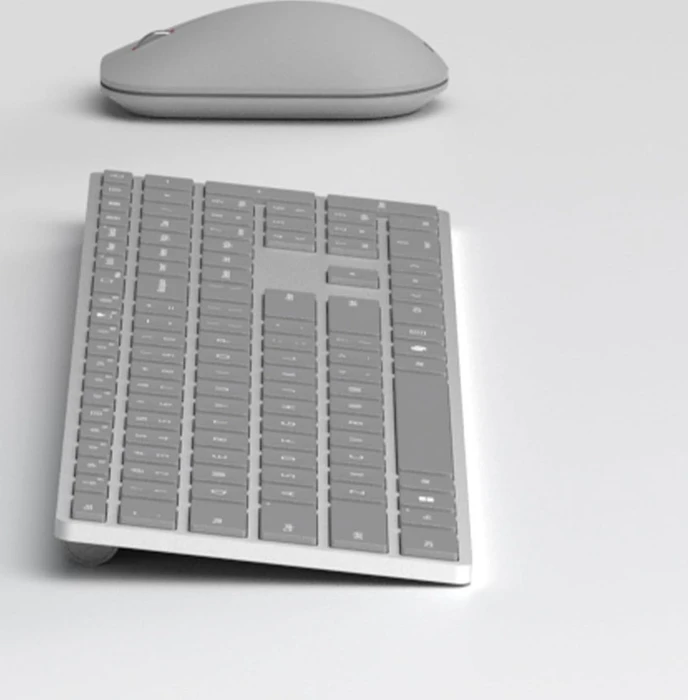 Microsoft Surface Keyboard 2nd Edition, silber/grau, mit Copilot-Taste, Bluetooth, DE
