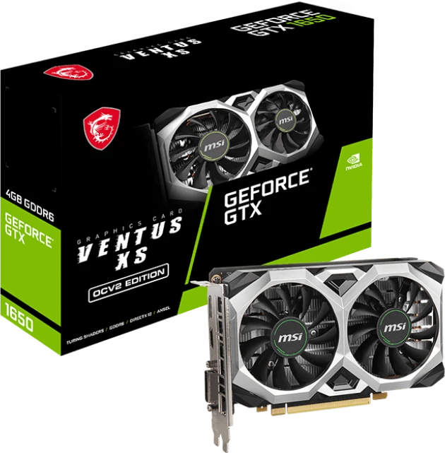 MSI GeForce GTX 1650 D6 Ventus XS OCV2, 4GB GDDR6, DVI, HDMI, DP
