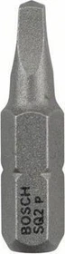 Bosch Professional Extra Hart Innenvierkant Bit 1/4", R2x25mm, 25 Stück