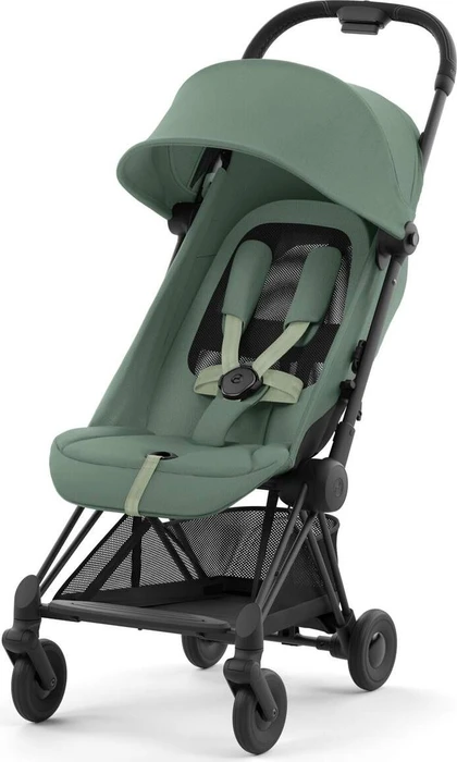 Cybex Coya Matte Black Frame leaf green
