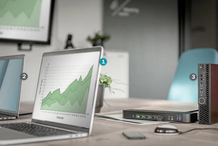 Digitus 4K 60Hz DisplayPort/USB KVM-Switch, 4-port