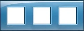 Bticino Livinglight Abdeckrahmen 3-fach, blau