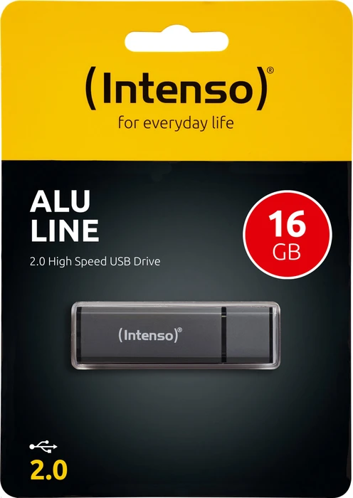 Intenso Alu Line 16GB anthrazit, USB-A, USB 2.0