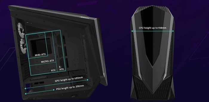 GIGABYTE AORUS C700 Glass, Glasfenster