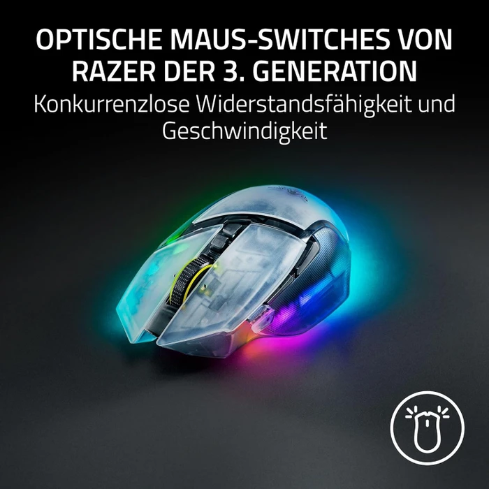 Razer Basilisk V3 Pro 35K Phantom White Edition, USB/Bluetooth