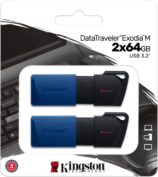 Kingston DataTraveler Exodia M 64GB, USB-A, USB 3.2 Gen 1×1, 2er-Pack