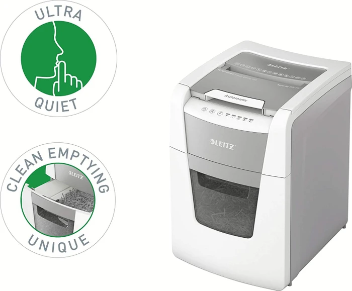 Leitz IQ Autofeed Small Office 100 P5, 2x15mm, weiß/grau
