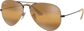Ray-Ban RB3025 Aviator Mirror 55mm light brown-black/yellow gradient mirror