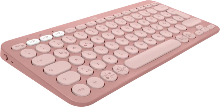 Logitech K380s Pebble Keys 2, rosa, Logi Bolt, USB/Bluetooth, DE