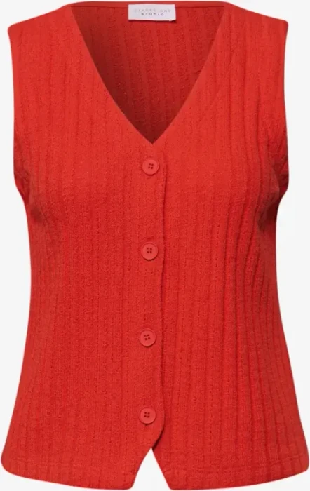 Street One Studio V-Neck und Knopfleiste Weste torch red (Damen)