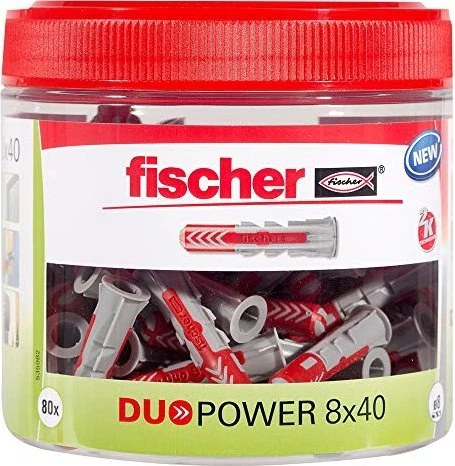 fischer DuoPower 8x40 Universaldübel, 8x40mm, 80 Stück