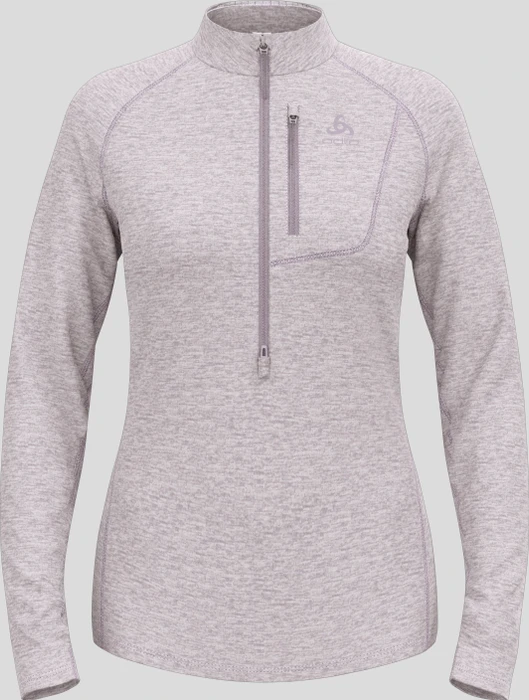 Odlo Tencia Mid Layer Half-Zip Funktionsshirt langarm misty lilac melange (Damen)
