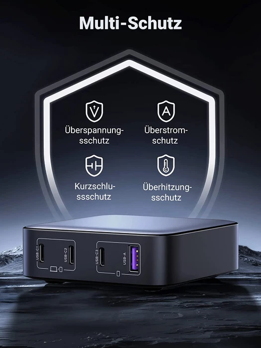 Ugreen Nexode 100W Desktop Charger schwarz/silber