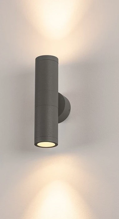 SLV Astina GU10 10cm Wandleuchte 2-flammig schwarz