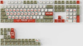 Keychron OEM Dye-Sub Full Set Keycap-Set Morse Code, Kunststoff (PBT), Morse Code, weiß/grün/rot, 137 Tasten, ANSI-US