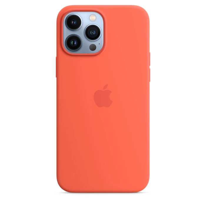 Apple Silikon Case mit MagSafe für iPhone 13 Pro Max Nektarine
