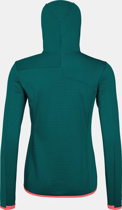 Ortovox Fleece Light Grid Hooded Funktionsjacke pacific green (Damen)